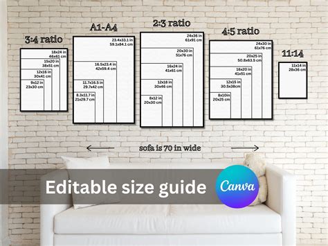 Wall Art Size Guide, Aspect Ratio, Wall Art Size Chart, Frame Size ...