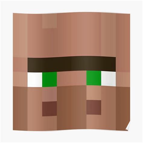 Minecraft Villager Face Poster By KPuneet Redbubble