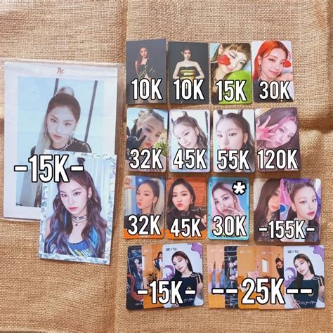 Jual Itzy Official Photocard Pc Yeji Ryujin Lia Chaeryeong Yuna Group