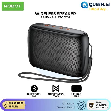 Jual Robot RB110 Bluetooth Speaker Portable Mini TWS Support MicroSD