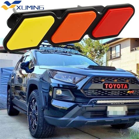 Xuming 1 ABS TRD Car Three Color Grille Emblem Mesh Slotted Grill Auto