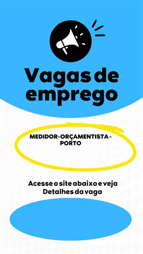 Medidor orçamentista Porto Guia De Emprego