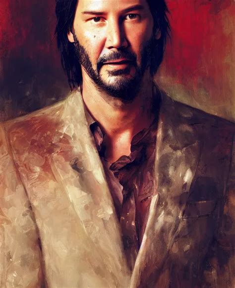 Portrait Of Keanu Reeves Joyful Highly Detailed Stable Diffusion