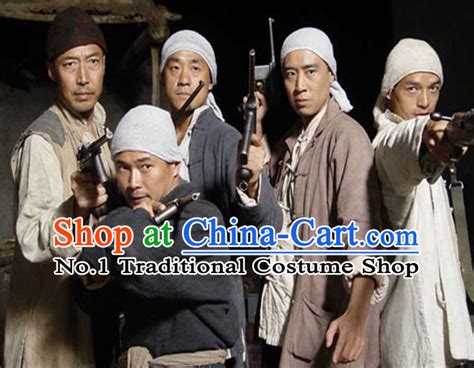 Chinese Farmer Costume Clothes for Men