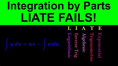 Integration By Parts Liate Acronym Fails Calculus Youtube