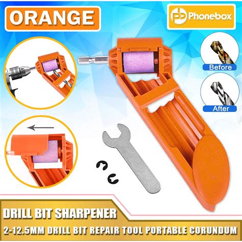 Portable Drill Bit Sharpener Corundum Grinding Wheel Bit Tool Twist