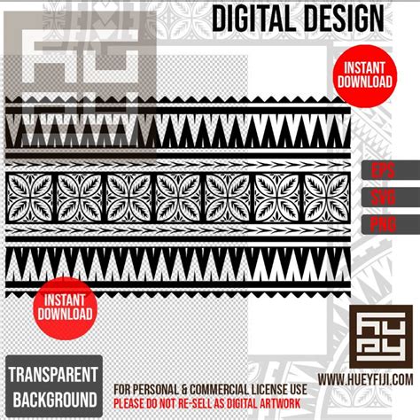 Samoan Tatau Polynesian Tribal Seamless Digital Pattern Instant ...