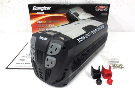 New Energizer 3000w 12 Volt Power Inverter 6000w Peak Manual 4 Outle