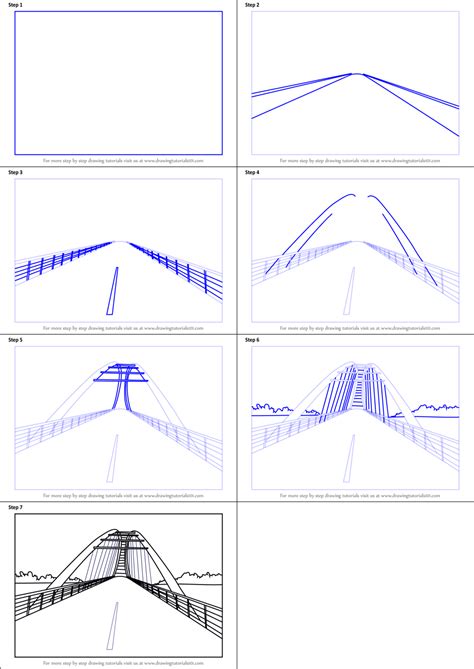 How To Draw Draw A Simple Bridge 10 Step By Step Drawing Photos