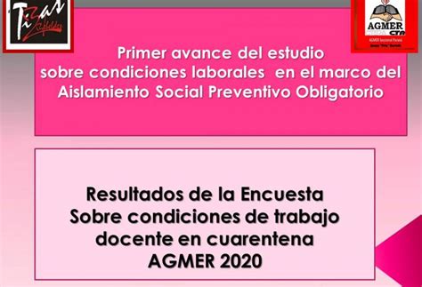 Primer Avance Del Estudio Sobre Condiciones Laborales En El Marco Del