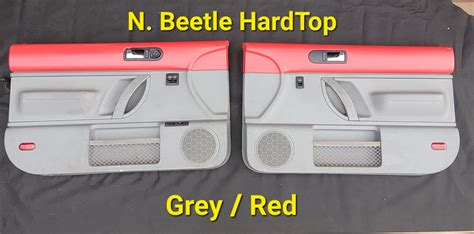 Volkswagen Beetle Door Panel Set 1998 To 2010 Oem Grey Red Hardtop Ebay