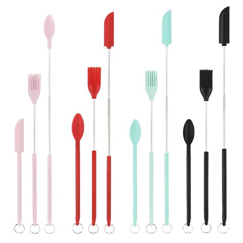 Alsliao Mini Silicone Telescoping Spatula 2022 Upgrade Kitchen Cooking