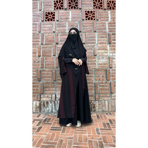 Jual Terbaru Abaya Khalifa Gamis Hitam Abaya Hikmat Ori Alnoor Niqob