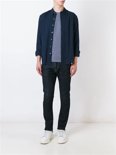 James Perse Classic Shirt Blue Farfetch