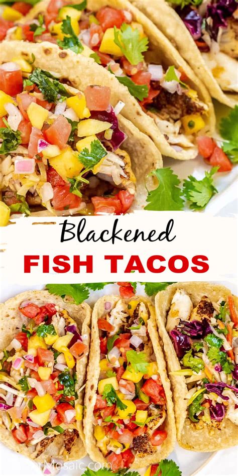 Awesome Blackened Fish Tacos Recipe Blackened Fish Tacos Slaw For