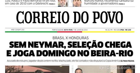 Capa Correio Do Povo Sexta De Junho De