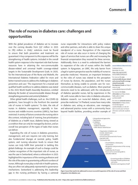 PDF The Role Of Nurses In Diabetes Care Challenges And Opportunities