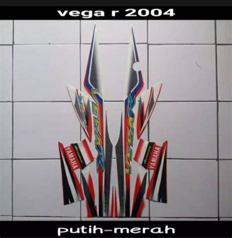 STIKER STRIPING LIS BODY VEGA R OLD LAMA 2004 PUTIH MERAH STANDAR