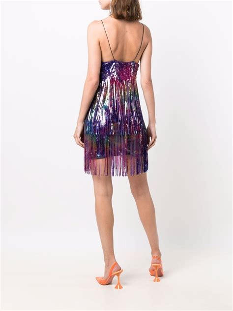 Philipp Plein Kleid Mit Batikmuster Violett Farfetch De