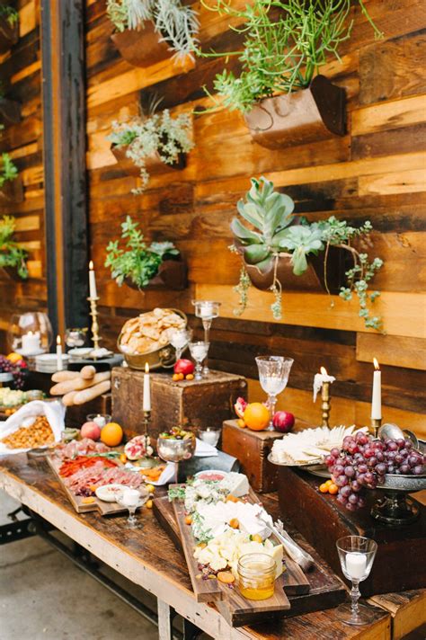 Organic Glamour Inspiration Shoot Wiup Wedding Food Stations