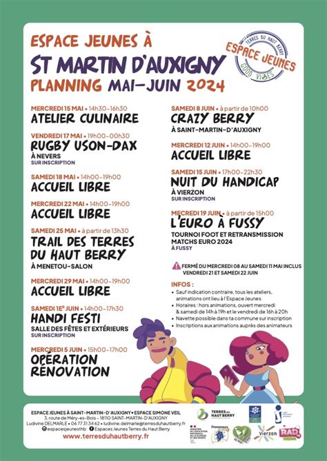 Communauté de Communes des Terres du Haut Berry Espace Jeunes Saint