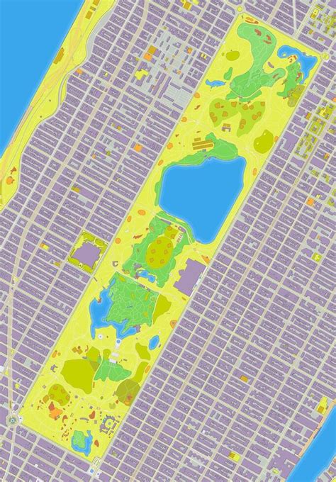 New York Central Park map poster art 40165509 Vector Art at Vecteezy