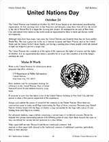 United Nations Day History and Activities Printable (6th - 12th Grade ...