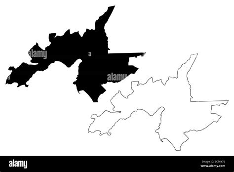 Kisumu City Republik Kenia Kisumu County Karte Vektorgrafik Skizze