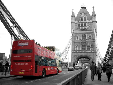 London Bus Black and white with Color Photos | Black and White Photography