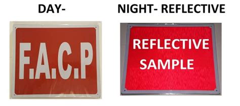 FACP SIGN (RED BACKGROUND ALUMINUM REFLECTIVE SIGN IDEAL FOR NYC) | DOB SIGNS NYC -YOUR OFFICIAL ...