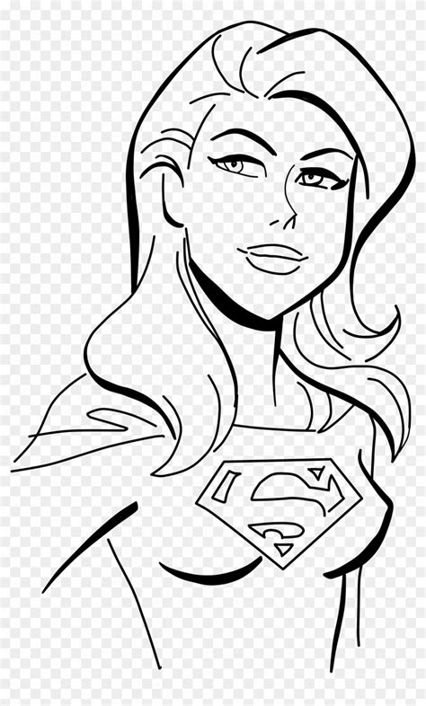 Download Relief Drawing Comic Woman Superwoman Drawing Easy Outline