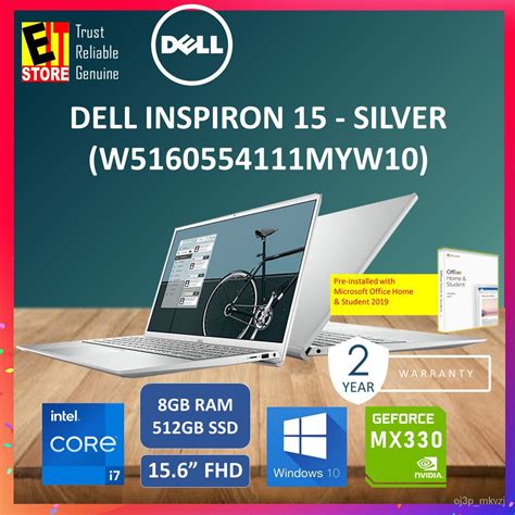 Bhck Dell Inspiron 15 5502 Laptop W5160554111myw10 Silver I7 1165g7 8gb 512gb Ssd 15 6 Fhd