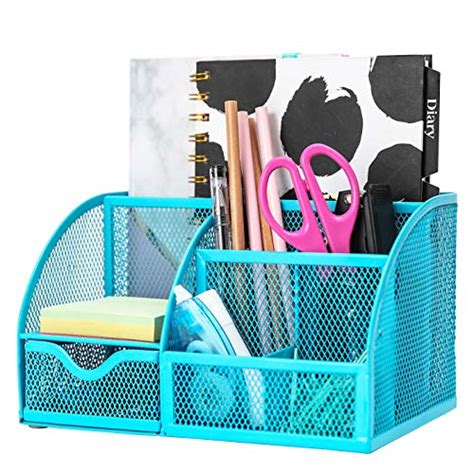 Exerz Mesh Desk Organizer Office With Compartments Drawer Desk