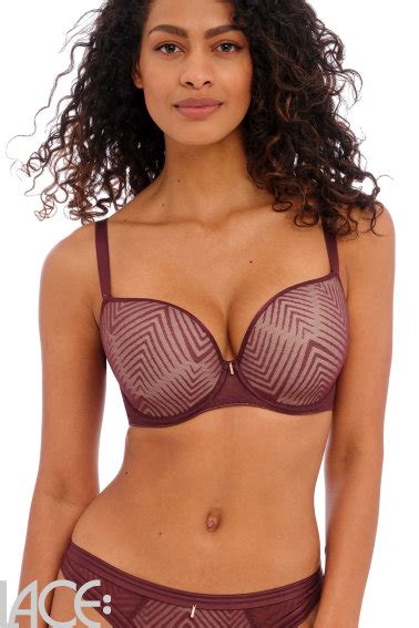 Freya Lingerie Tailored Push Up Beha E J Cup Dark Cherry Lace Lingerie Nl