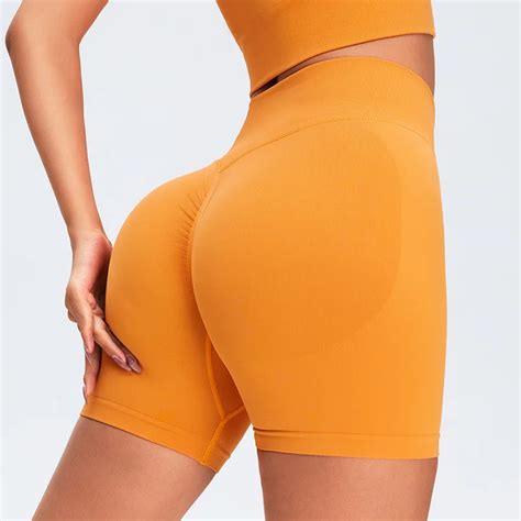 Superior Quality Workout Fitness Scrunch Butt Lifting Women S Seamless Solid Colour Gym Sport