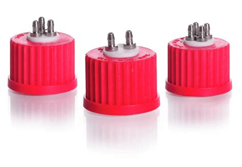 DURAN Multiport Connector Caps PBT PTFE Insert For GL 25 Threads