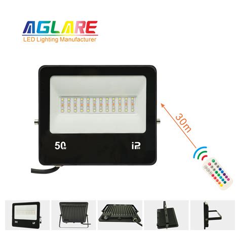 50W Ultra Thin Led Flood Light RGBW LED Landscape Spotlight RGB Color