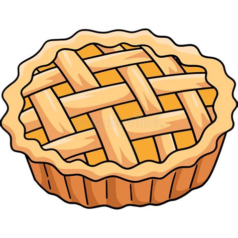 Tarte Aux Pommes Dessin Anim Clipart Color Illustration De Vecteur