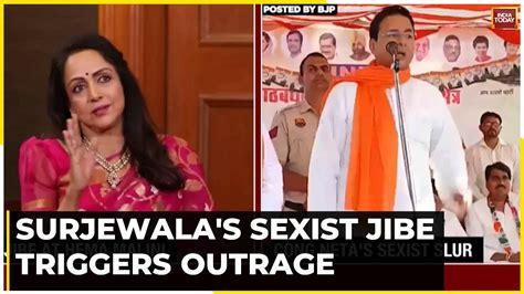 Vile Sexist Comment Bjps Blistering Attack On Randeep Surjewala Over Remark On Hema Malini