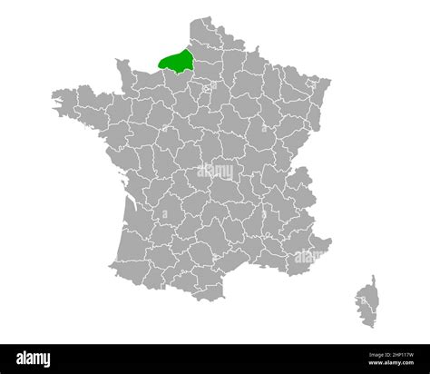 Map of Seine-Maritime in France Stock Photo - Alamy