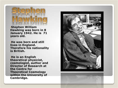 Ppt Stephen Hawking Powerpoint Presentation Free Download Id2125308