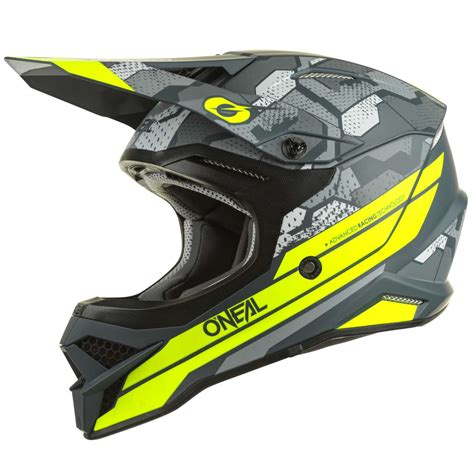 O Neal Series Camo Motocross Enduro Mtb Helm Matt Grau Gelb