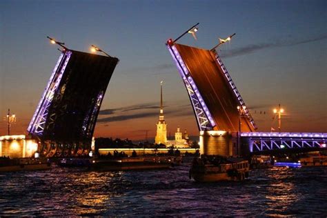 Raising Drawbridges Night Boat Tour 2023 St Petersburg