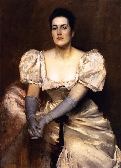 Portrait Of Mrs C 1 William Merritt Chase Oil Painting