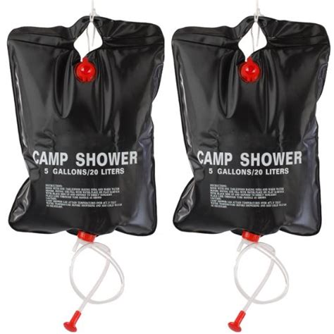 Buy TRIXES 20 LTR Camping Shower X2 Portable Solar Heated 5 Gallon