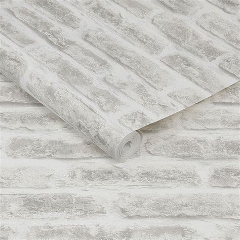 Realistic Brick By Superfresco Easy White Wallpaper Wallpaper