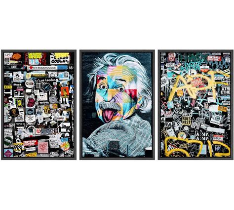 Idea Wall Pop Urban Street Spray Paint Funny Albert Einstein Graffiti