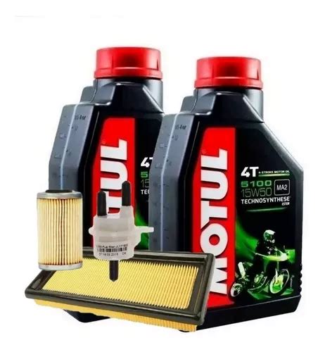 Kit Service Rouser 200 Ns Filtro Aire Aceite Nafta Mas 15w50