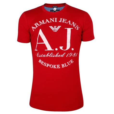 Armani Jeans T6h34 Da T Shirt Red