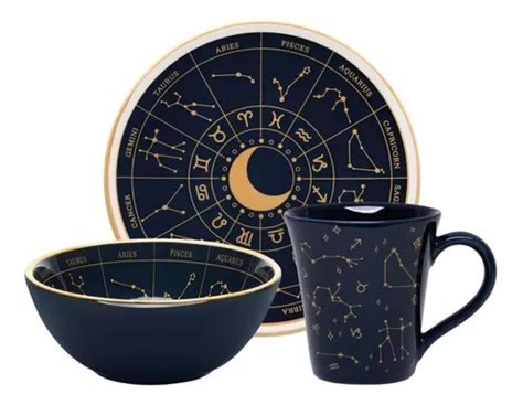 Set X Bowl Taza Plato Postre Juego Oxford Snack Zodiaco Cuotas Al